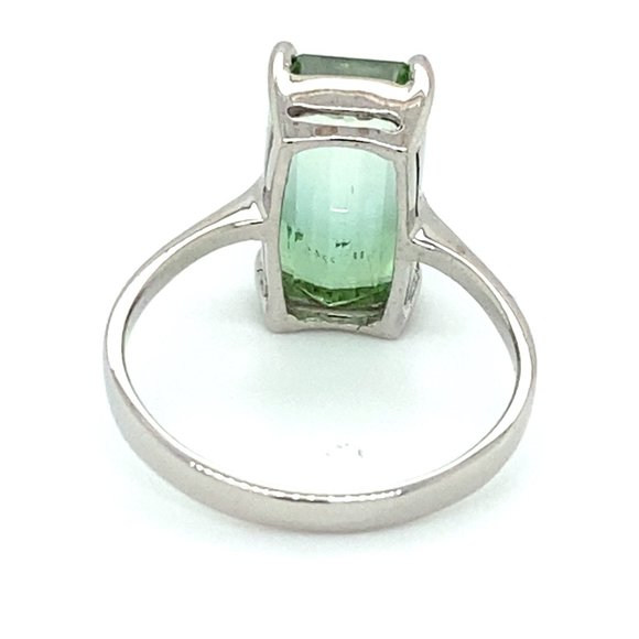 BiColor Tourmaline 7.22ct Solid 14K White Gold Ring - Picture 5 of 7